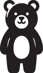 bear mascot silhouette vector art illustration