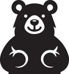 bear mascot silhouette vector art illustration