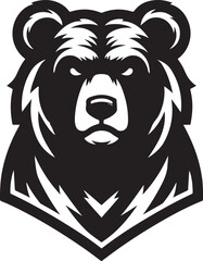 bear mascot silhouette vector art illustration