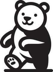 bear mascot silhouette vector art illustration