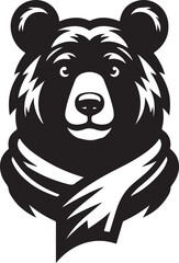 bear mascot silhouette vector art illustration