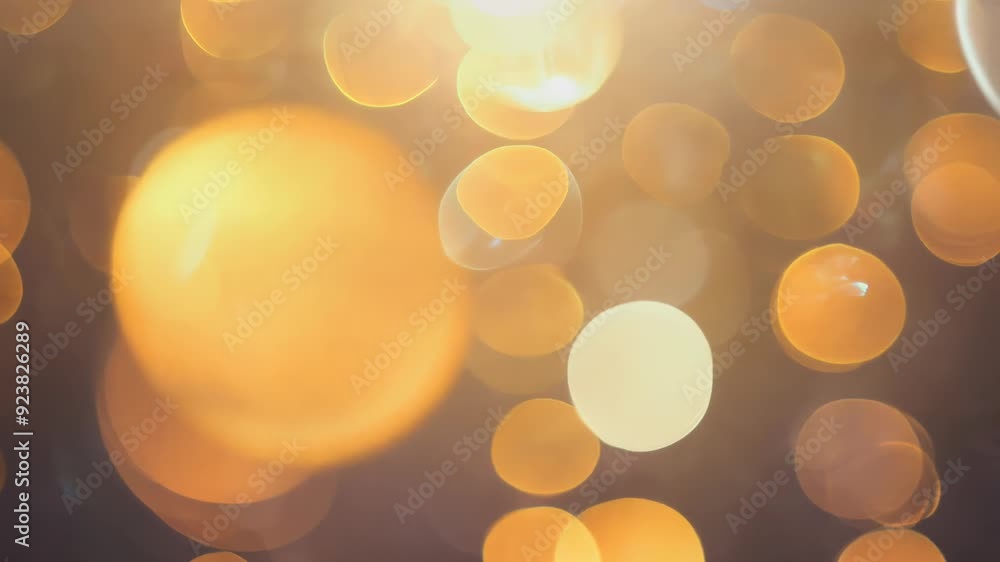 Aufkleber blurred lights in bokeh abstract effect on dark background