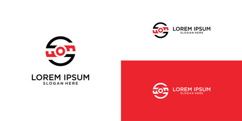 Creative circle ring logo design with unique concept premium vector