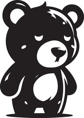 bear mascot silhouette vector art illustration