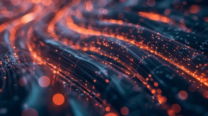 Obraz premium Fiber optics network cable
