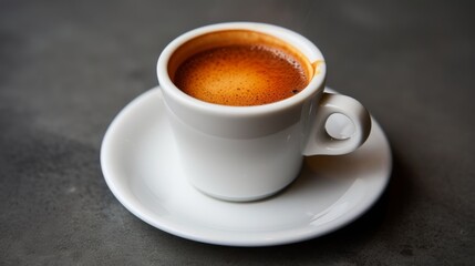 Fototapeta premium Freshly brewed coffee, with a rich crema