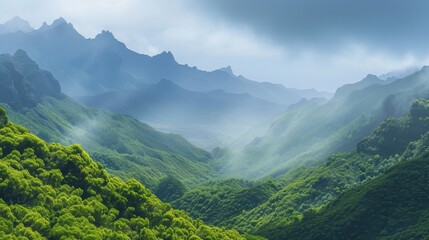 Fototapeta premium Breathtaking panoramic mountain views