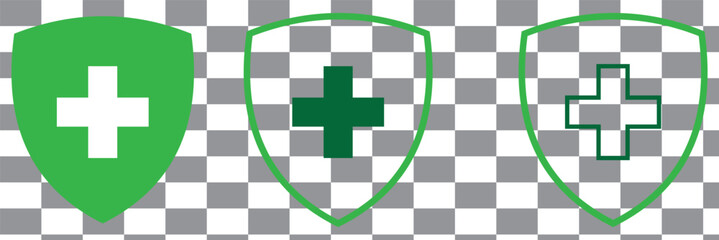 Shield with cross icon