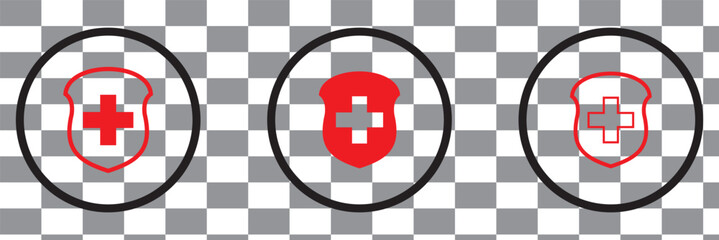 Shield with cross icon