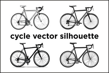 Racing Bike Rear Silhouette Collection  Bundle of Stunning Wall Art