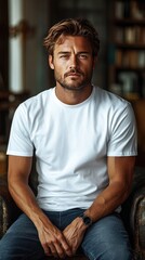 Fototapeta premium White t-shirt mockup | T-shirt mockup