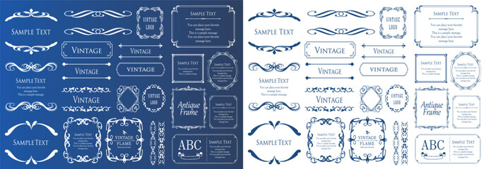 ハロウィンのフレームデザイン。レトロフレーム。アンティークフレームデザイン。