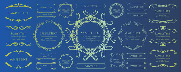 ハロウィンのフレームデザイン。レトロフレーム。アンティークフレームデザイン。