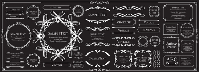 ハロウィンのフレームデザイン。レトロフレーム。アンティークフレームデザイン。