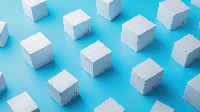 The white cardboard boxes.