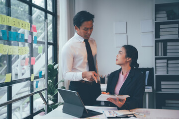Businessman Walking Discussion Talking Work Concept