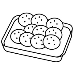 BANDEJA DE GALLETAS art vector illustration