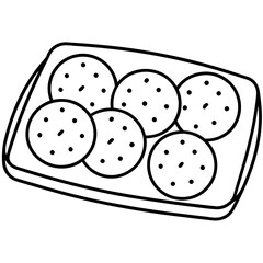 BANDEJA DE GALLETAS art vector illustration