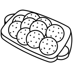 BANDEJA DE GALLETAS art vector illustration