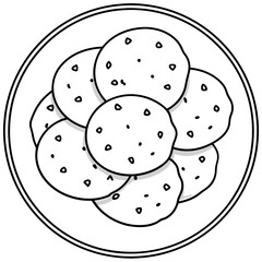 BANDEJA DE GALLETAS art vector illustration