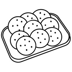 BANDEJA DE GALLETAS art vector illustration