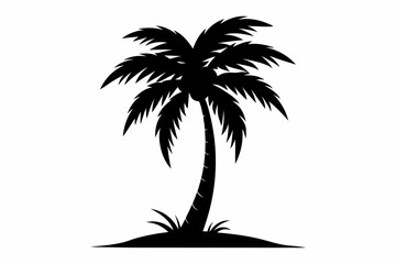 A palm tree silhouette vector illustration