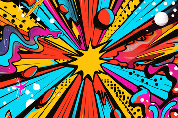 Fototapeta premium Abstract Comic Book Explosion Background