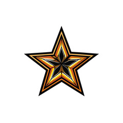 3D icon of a star with a mate texture, front view, no glare.