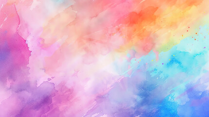 Vibrant Color Gradient Rendering Showcases a Dreamy Watercolor Texture Background, Perfect for Creative Design Concepts and Artistic Expressions