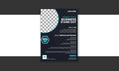 Professional corporate a4 business flyer design template for print, perfect for creative professional business vector template