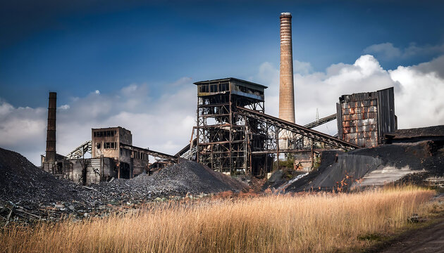  Abandoned Coal Plant- An image depicting the decline of industry, featuring an abandone_1(11)