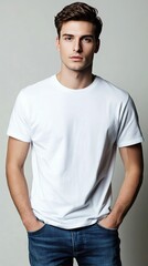 Fototapeta premium White t-shirt mockup | T-shirt mockup