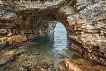 Pictured Rocks Michigan. 2024 Fall Arch Rock Formations in Lake Superior National Park