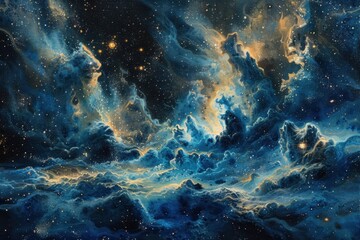 Fototapeta premium A Cosmic Sea of Stars and Nebulas
