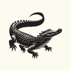 Alligator silhouette Vector Illustration Design