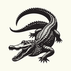 Alligator silhouette Vector Illustration Design