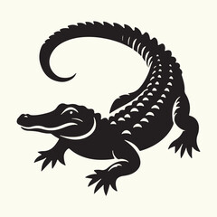 Alligator silhouette Vector Illustration Design