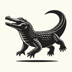 Alligator silhouette Vector Illustration Design