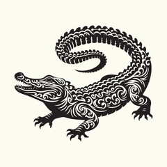 Alligator silhouette Vector Illustration Design