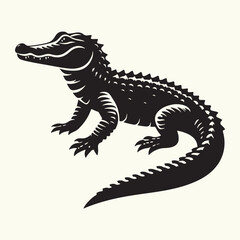 Alligator silhouette Vector Illustration Design
