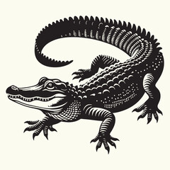 Alligator silhouette Vector Illustration Design