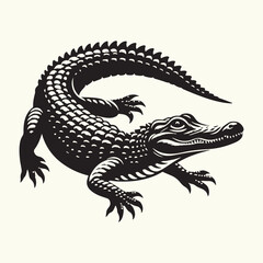 Alligator silhouette Vector Illustration Design