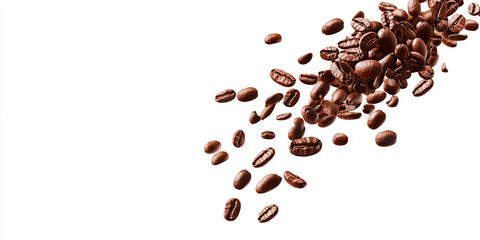 Obraz premium coffee beans isolated on a white background