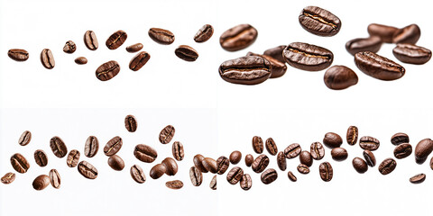 Obraz premium coffee beans isolated on a white background