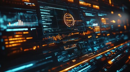 Obraz premium A computer screen with many different colored lines and dots