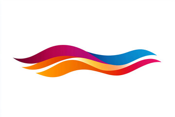 Fototapeta premium Colorful wavy vector logo design element on a white background,
