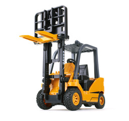 Forklift loader, stacker truck, isolate on white