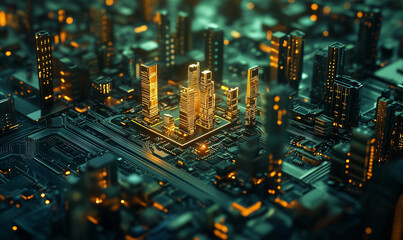 cityscape_made_of_metallic_components