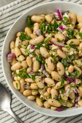 Healthy Cold White Bean Summer Salad