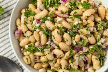 Healthy Cold White Bean Summer Salad